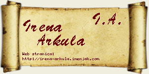 Irena Arkula vizit kartica